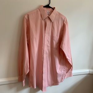 Brooks Brothers Mens Dress Shirt-Peach